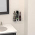 SimpleHouseware Cabinet Door / Wall Mount Hair Dryer & Styling Tools Organizer Storage, Chrome