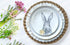 Rustic Farmhouse Burlap Round Placemats, Set of 4, Size in 15 Inches Diameter, Ruffle Trim Design (4)