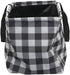 Household Essentials Krush Canvas Utility Tote | Reusable Grocery Bag | Black and White Plaid