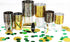 Just Artifacts 1oz Plastic Shot Glasses (120pcs, Metallic Gold Rim)