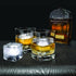Tovolo Leak-Free, Slow-Melting Colossal 2.25-Inch Cube Ice Silicone Sealed Lid Anti-Tip, Set of 2 Stackable Molds for Whiskey, Spirits, Liquor, Cocktails, Soda & More, Black