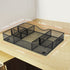 VyGrow Drawer Organizer Tray with Adjustable Compartments,6 grid,Metal Mesh,Storage Box Set for Office,Bathroom, Kitchen, Makeup, Art Supplies,tool,Black,1 PACK,12.87x8.73x1.96 Inchs