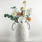 Kimdio Ceramic Flower Vase, Vases for Decor, Decorative Table Floral Vase for Living Room, Indoor Plant, Shelf, Mantle, Table, Office, Wedding Centerpieces/Arrangements,Bottom Waterproof (White)