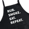 UP THE MOMENT Rub Smoke Eat Repeat Apron, Funny Apron for Men, BBQ Grill Apron, Chef Apron, Funny Apron for Dad, Mens Funny Apron, Funny Chef Apron for Men
