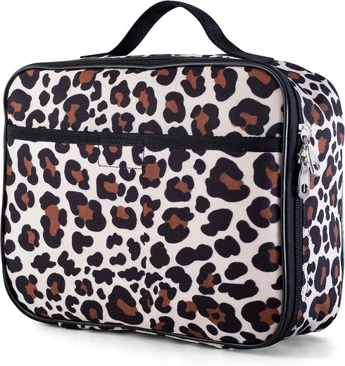 Fenrici Cheetah Lunchbox for Boys, Girls, Kids Insulated Lunch Bag, Perfect for Preschool, K-6, Soft Sided Compartments, Spacious, BPA Free, Food Safe,10.8in x 9.2in x 3.8in (Cheetah Print)