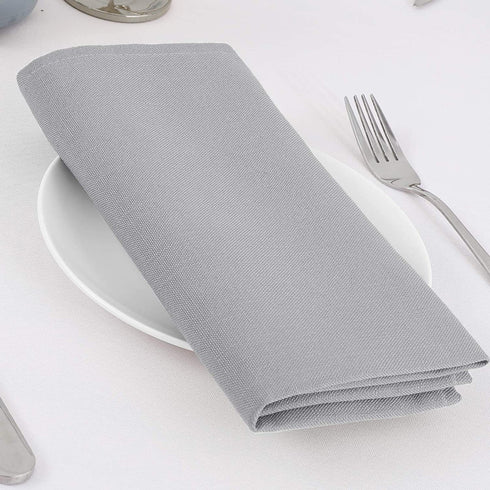 Cloth Napkins Set of 12 (18" X 18") Linen Textured Dinner Napkins Waterproof Extra Soft Thick Durable Reusable Napkins With Hemmed Edges for Family Dinners, Weddings and Everyday Use, Grey