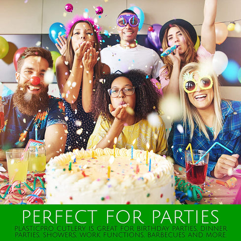 Plasticpro Disposable Clear Plastic Knives Heavyweight Box of 200 Count