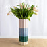 Summer & Rose Ceramic Flower Vase Beautiful Colorful Watercolor 11"" Height x 4"" Wide (SR11)
