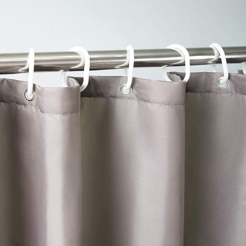 AooHome 72x96 inch Fabric Shower Curtain Liner, Waterproof Extra Long Bathroom Curtain for Hotel with Hooks, Weighted Hem, Chocolate