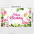Summer Flamingo Themed Party Decoration Backdrop Flamingo Banner Party Supplies Tropical Floral Photo Booth Hawaiian Themed Party Decoration for Birthday Party Luau Beach Party, 70.8 x 43.3 Inch
