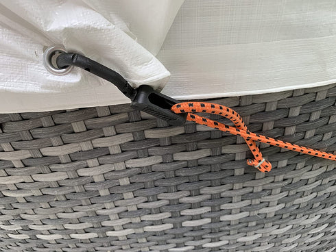 Kotap MABC-48 All- Purpose Adjustable Bungee Cords with Hooks, 48-Inch, Orange/Black, 10 Count