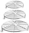 KITCHENATICS Round Cooling Racks - 100% Stainless Steel Circle Roasting Rack, Steamer Insert, Baking Rack for Round Cake Pans, Air Fryer, Instapot, Steamer Rack - Oven Safe - 7.5?, 9? & 10.5? (3 PCS)