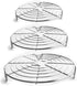 KITCHENATICS Round Cooling Racks - 100% Stainless Steel Circle Roasting Rack, Steamer Insert, Baking Rack for Round Cake Pans, Air Fryer, Instapot, Steamer Rack - Oven Safe - 7.5?, 9? & 10.5? (3 PCS)