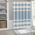Madison Park Reversible Spa Rug 100%-Cotton Striped Ultra Soft Water Fast Bath Non-Slip Absorbent Quick Dry Mats for Tub, Shower Room, and Bathroom, 27"x45", Blue (MP72-6211)
