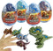 Xinge 4Pack Dinosaur Eggs with Biting Hand Tyrannosaurus Family Game Educational Toys Easter Party Favor for Kids Boys (Tyrannosaurus)