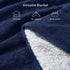 Comaza Sherpa Fleece Throw Blanket - Navy Blue Reversible Thick Blanket Extra Soft Warm & Cozy Microfiber Blanket (50x60 inches)