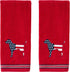 SKL Home Red White & Blue Hound Hand Towel, (2-Pack), 2 Count