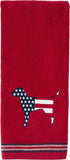 SKL Home Red White & Blue Hound Hand Towel, (2-Pack), 2 Count