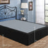 Levinsohn Bed Maker's Tailored Wrap-Around Bedskirt Never Lift Your Mattress Classic 14 Drop Length Pleated Styling, King, Black