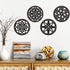4 Pieces Thicken Rustic Wood Wall Decor Modern Farmhouse Wall Art Decor Wooden Hollow Carved Design Rustic Wall Art for Living Room Bedroom Office Kitchen Wall Decoration (Classic Style)