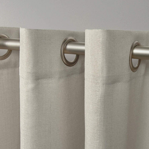Exclusive Home Curtains Loha Linen Grommet Top Curtain Panel Pair, 54x84, Natural