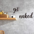 Qmetalart Bathroom Wall Decor Metal Letters for Home Black Words Signs Wall Decorations Get Naked for House Warming, Wedding, Anniversary and Bridal Shower Gifts