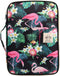 JAKAGO Travel Portfolio Organizer Waterproof A4 Document Bag Multifunctional Travel Note Pouch Zippered Carrying Case for Notebook, Ipad, Journals, Sketch Books (Flamingo)