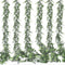 COCOBOO 6 Pack 36ft Eucalyptus Garland Artificial Greenery Boxwood Garland, Faux Vines Fake Hanging Plants for Wedding Table Arch Wall Decor (Dark Green)