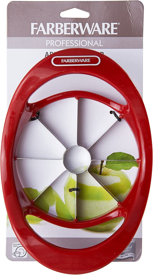 Farberware Professional Plastic Apple Corer/Wedger with Stainless Steel Blades, Red