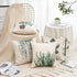 Monkeysell Decorative Throw Pillow Covers, 4 Pack of Green Plant Pattern Cotton Linen Throw Pillow Case Cushion Cover Home Décor Sofa Decorative Pillow 18 X 18 Inch (Green Plant)