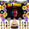 107 Pcs Bad Bunny Party Decorations, Bad Bunny Birthday Decorations, Party Supplies includes Happy Birthday Banner, Balloons, Cake Topper, Cupcake Toppers, Backdrop, Stickers