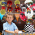 54 Pcs Monster Truck Birthday Supplies - Happy Birthday Banner Monster Truck Banner Checkered Triangle Bunting Flags, Pom Poms Flower, Hanging Swirls Truck Shape, Multicolor Balloons with Truck