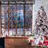 Ollny Curtain Lights Christmas Cool White 300 LED 9.8ftx9.8ft, Remote USB Powered 8 Lighting Modes Timer Waterproof Hanging Lights Indoor Outdoor for Xmas Thanksgiving Wedding Party Patio Decorations