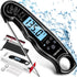 TEMOLA Meat Thermometer, Instant Read Food Thermometer with LCD Backlight Calibration, Waterproof Ultra Fast Digital Cooking Thermometer for Candy Deep Fry Liquids Beef Kitchen Baking Smoker Grill BBQ