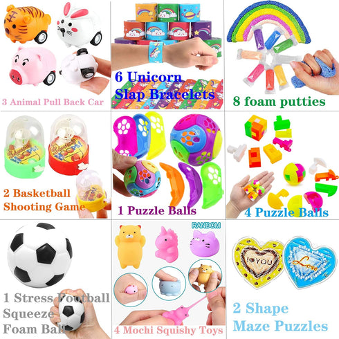 Beilunt 50 Pcs Party Favors for Kids Toy Assortment Bundle,Classroom Rewards,Carnival Prizes,Pinata Filler,Goodie Bag Christmas Stocking Stuffers Toys,Treasure Box Birthday Gift for Boy Girl