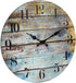 Stonebriar Vintage Farmhouse Wooden 14 Inch Round Battery Operated Hanging Wall Clock