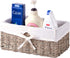 Vintiquewise(TM) Seagrass Shelf Basket Lined with White Lining