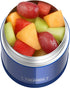 THERMOS FUNTAINER 10 Ounce Stainless Steel Vacuum Insulated Kids Food Jar with Folding Spoon, Navy