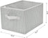 GRANNY SAYS Storage Containers for Organizing, Fabric Bins with Handles, Storage Baskets for Shelves, Large, White with Black Stripes, 3-Pack