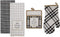 DII Home Sweet Farmhouse Collection Kitchen, Oven Mitt/Pot Holder/Dishtowel Set, Black, 4 Piece