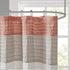 Amherst Fabric Coral Shower Curtain ,Pieced Transitional Simple Shower Curtains for Bathroom , 72 X 72 , Salmon