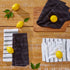 KitchenAid Albany Kitchen Towel Set, Set of 4, Black 4 Count