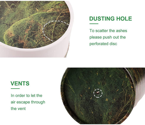 NEWDREAM:The Biodegradable Urns for Human Ashes is Designed to Scatter The Cremated Ashes of Your Loved One in Your Favorite Place,Scattering Urn(L5Wx12H,Sunshine in The Forest)