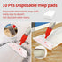 Small Spray Floor Mop - 360 Degree Spin Hardwood Floor Mop with 360ML Refillable Tank, 3 Washable Mop Pads, 10 Pcs Disposible Mop Pads, Dust Dry Wet Mop for Kitchen Laminate Hardwood Ceramic