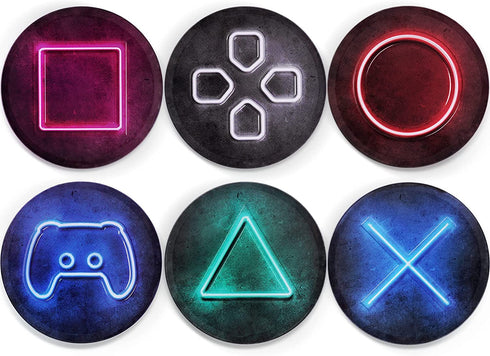 Jumant Gaming Coasters Set - Man Cave Decor - Video Game Room Decor - Gamer Room Decor - Gaming Room Decor - Gamer Gifts - Gaming Decor - Cool Coasters