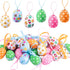 30PCS Easter Hanging Eggs with Dots-Fabric Wrapped Easter Egg-Easter Tree Hanging Ornaments for Party Spring Home Garden Decoration (Dot-Small)