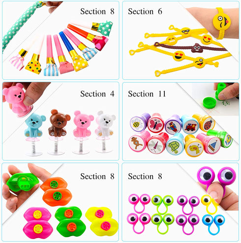 Kissdream 152 Pcs Party Toys Assortment for Kids Birthday Party Favors Carnival Prizes Box Goodie Bag Fillers Classroom Rewards Assorted Pinata Fillers,Bulk ToysTreasure Box for Boys and Girls