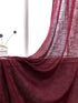AmHoo 2 Panels Linen Sheer Curtains Premium Heavy Semi Draperies with Grommet Top Drapes Voile Panels Window Treatment for Living Bedroom Room Burgundy 52 x 84 Inch