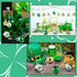 12 Pieces St. Patrick's Day Hanging Ornament Ball Green Shamrocks Plastic Ball Ornament 1.57 Inch Good Luck Clover Hat Balls Decorations Baubles with Hanging Rope for St. Patrick's Day Party Supplies