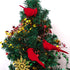 ANECO 6 Packs Artificial Cardinal Red Bird 5.5 Inch Christmas Clip-on Cardinal Christmas Tree Wreath Ornament Decorations